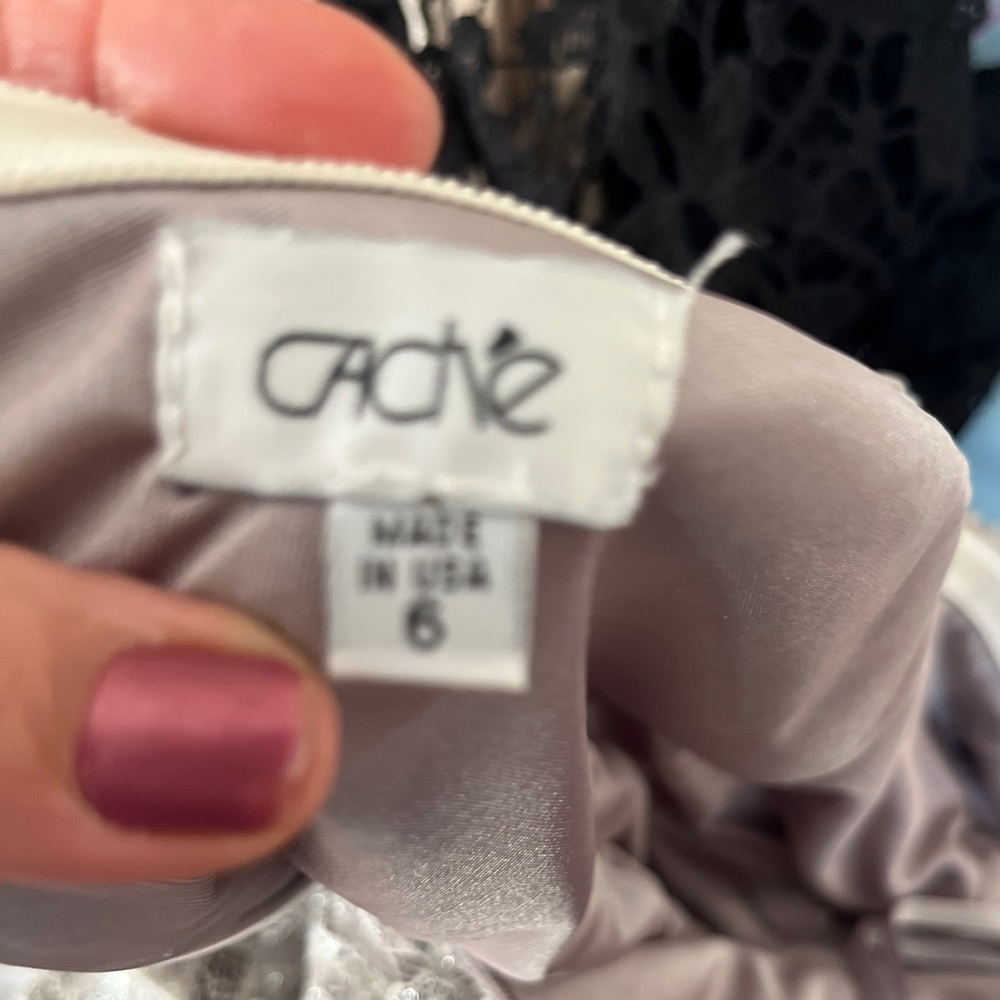 Cache strapless silver sparkly dress size 6 - Picture 4 of 7
